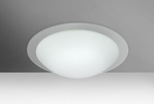 Ring 13 1 Light 13 inch Flush Mount Ceiling Light in Incandescent, White/Clear Ring Glass