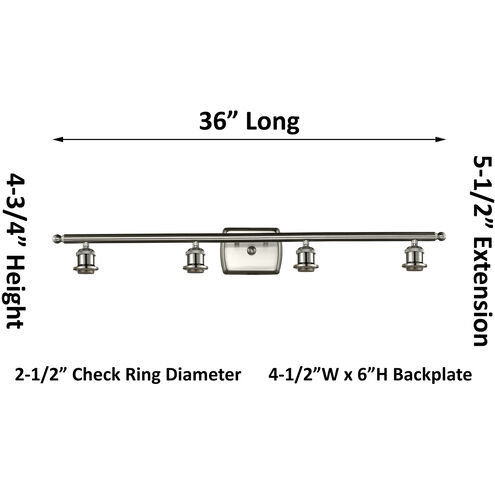 Ballston Bridal Veil 4 Light 35 inch White Polished Chrome Bath Vanity Light Wall Light