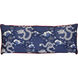 Chinoiserie 36 inch Deep Navy Pillow in 36" x 14"