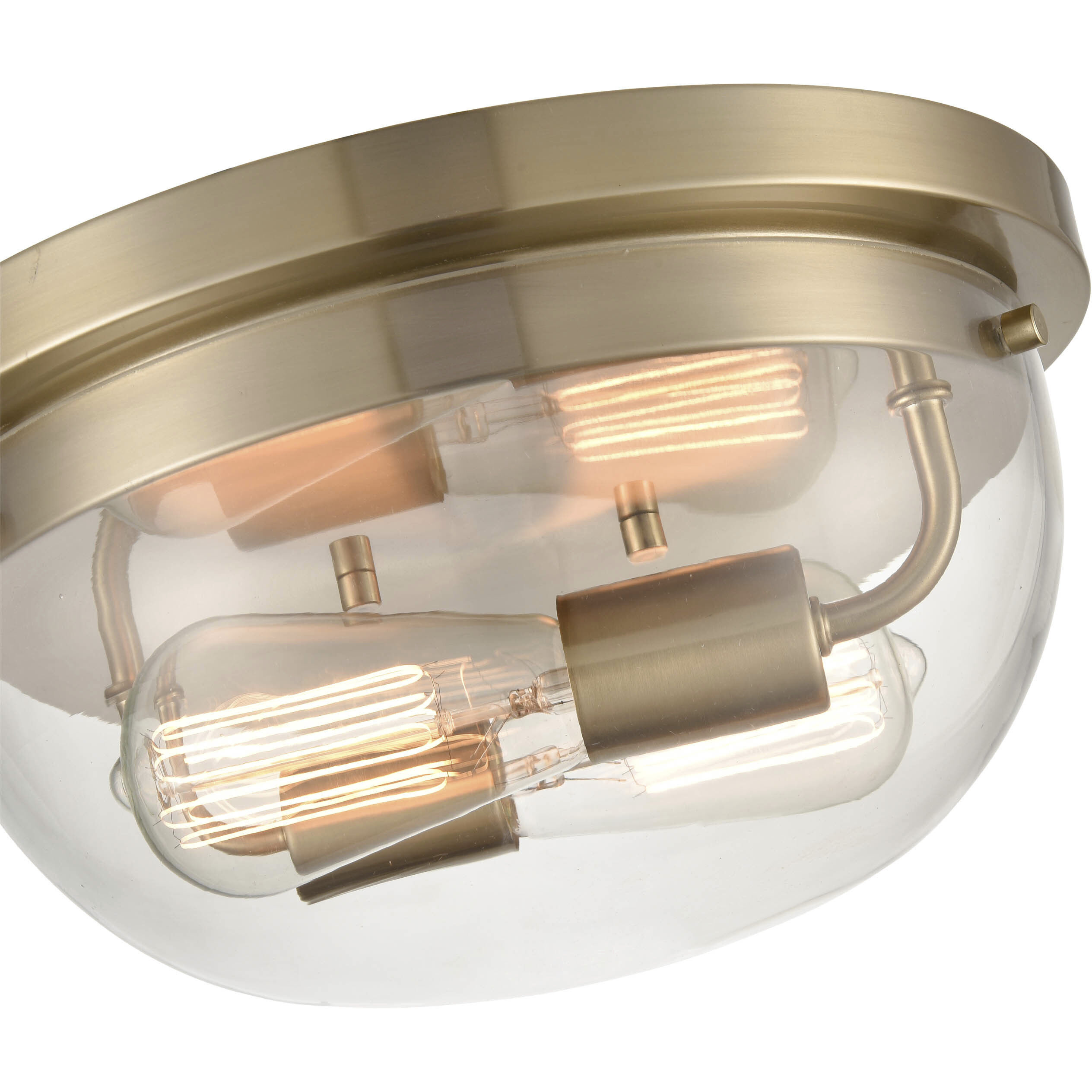 Ashford 2 Light 13 inch Modern Gold Flush Mount Ceiling Light