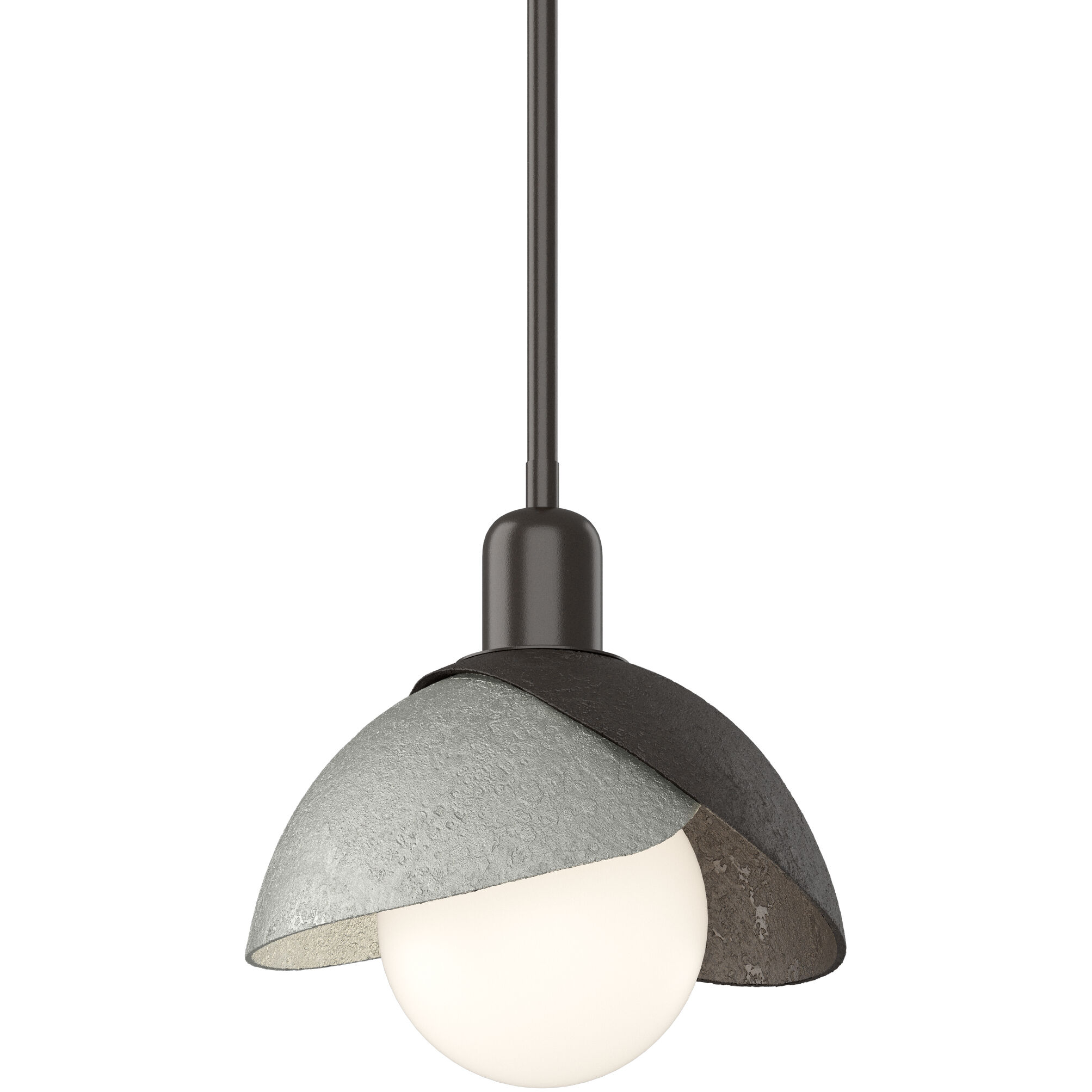 Brooklyn 1 Light 9.4 inch Oil Rubbed Bronze and Sterling Mini Pendant Ceiling Light - Open Box