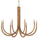 Samsara 8 Light 42.5 inch Natural and Saddle Tan Chandelier Ceiling Light