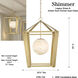 Shimmer 1 Light 20.5 inch Legacy Brass Pendant Ceiling Light