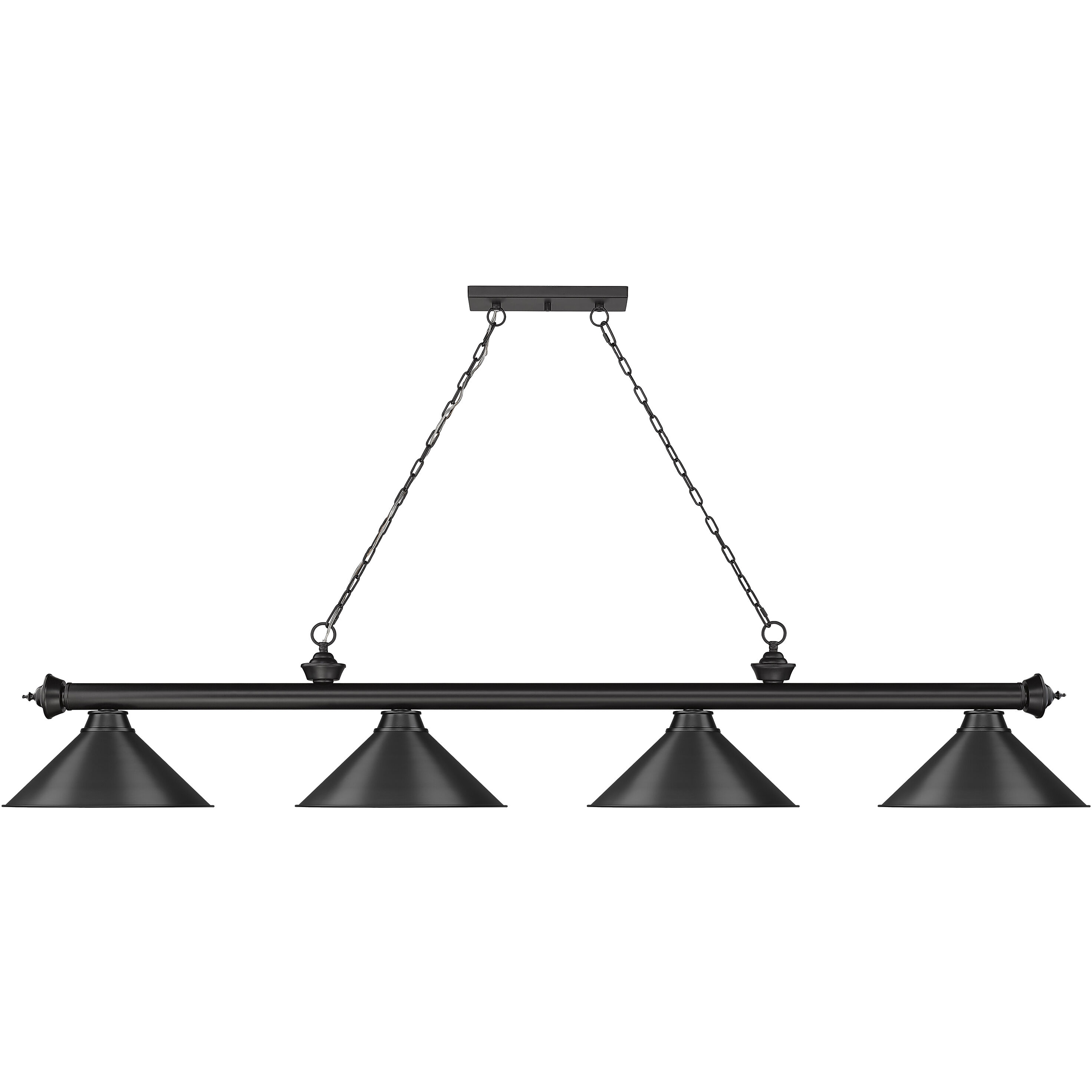 Z-Lite 2306-4MB-MB15 Cordon 4 Light 81.25 inch Matte Black