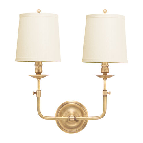 Logan 2 Light 16 inch Aged Brass Wall Sconce Wall Light