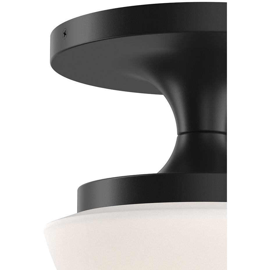 Knox 1 Light 8 inch Black Semi-flush Mount Ceiling Light