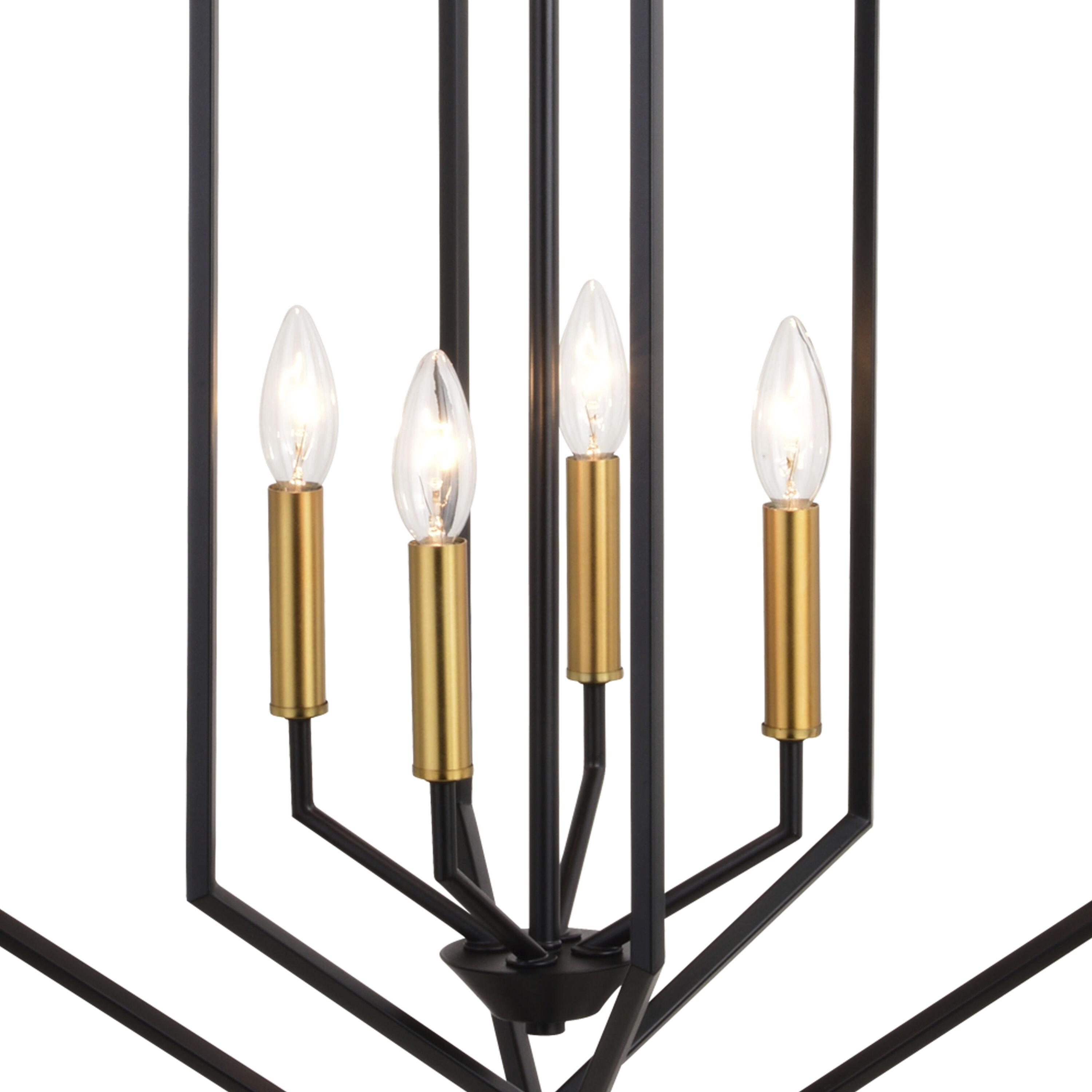 Riley LED 18 inch Black and Satin Brass Pendant Ceiling Light