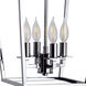 Cage 4 Light 12 inch Polished Nickel Pendant Ceiling Light, Small