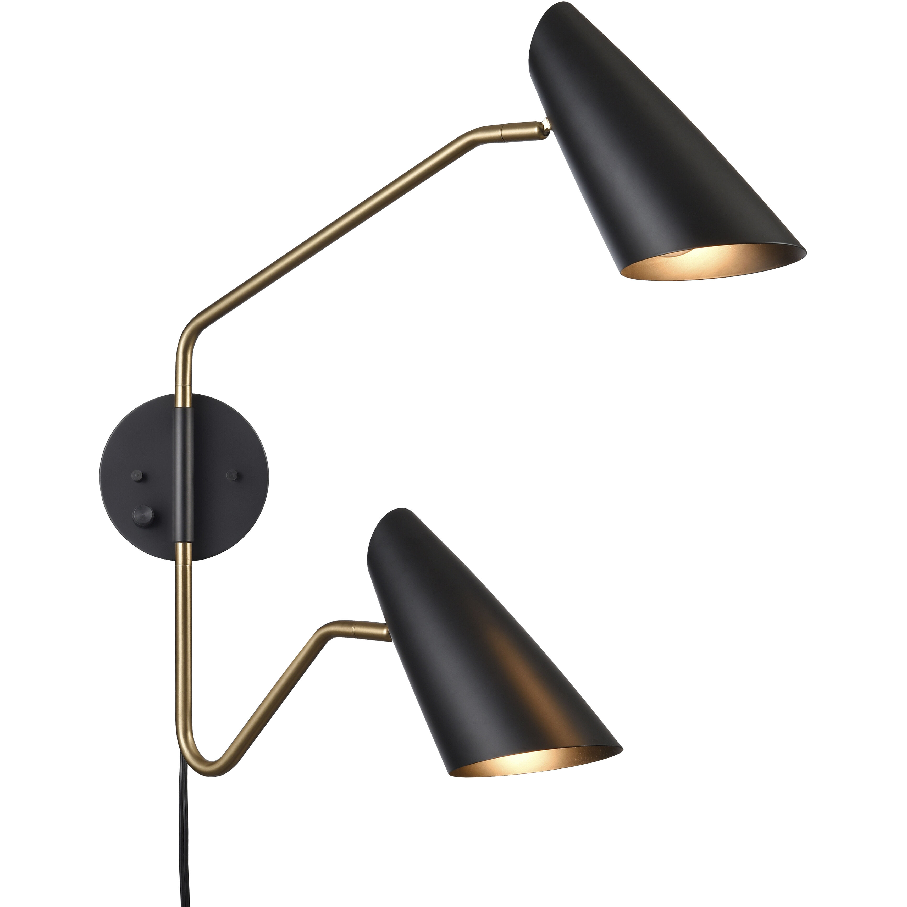 Stanley 20 inch 60 watt Matte Black Swingarm Sconce Wall Light