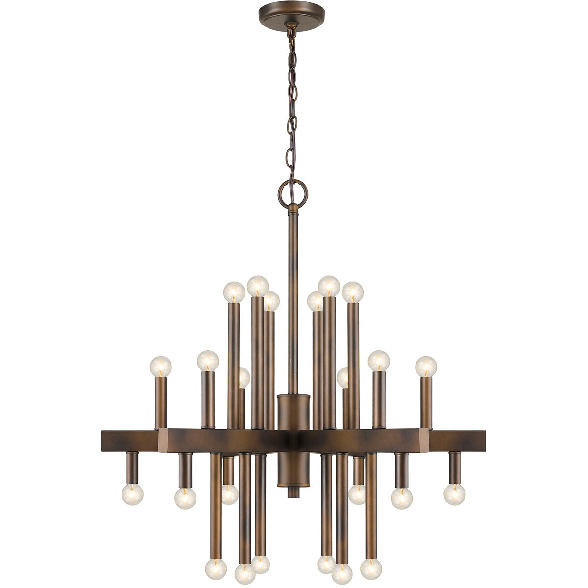 Fallon 24 Light 28 inch Oil Rubbed Bronze Chandelier Ceiling Light