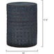 Wildflower 17.5 X 13 inch Blue Side Table in Dark Blue and Grey Reactive Glaze