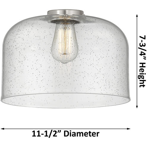 Ballston X-Large Bell 1 Light 8 inch Brushed Brass Pendant Ceiling Light in Clear Glass