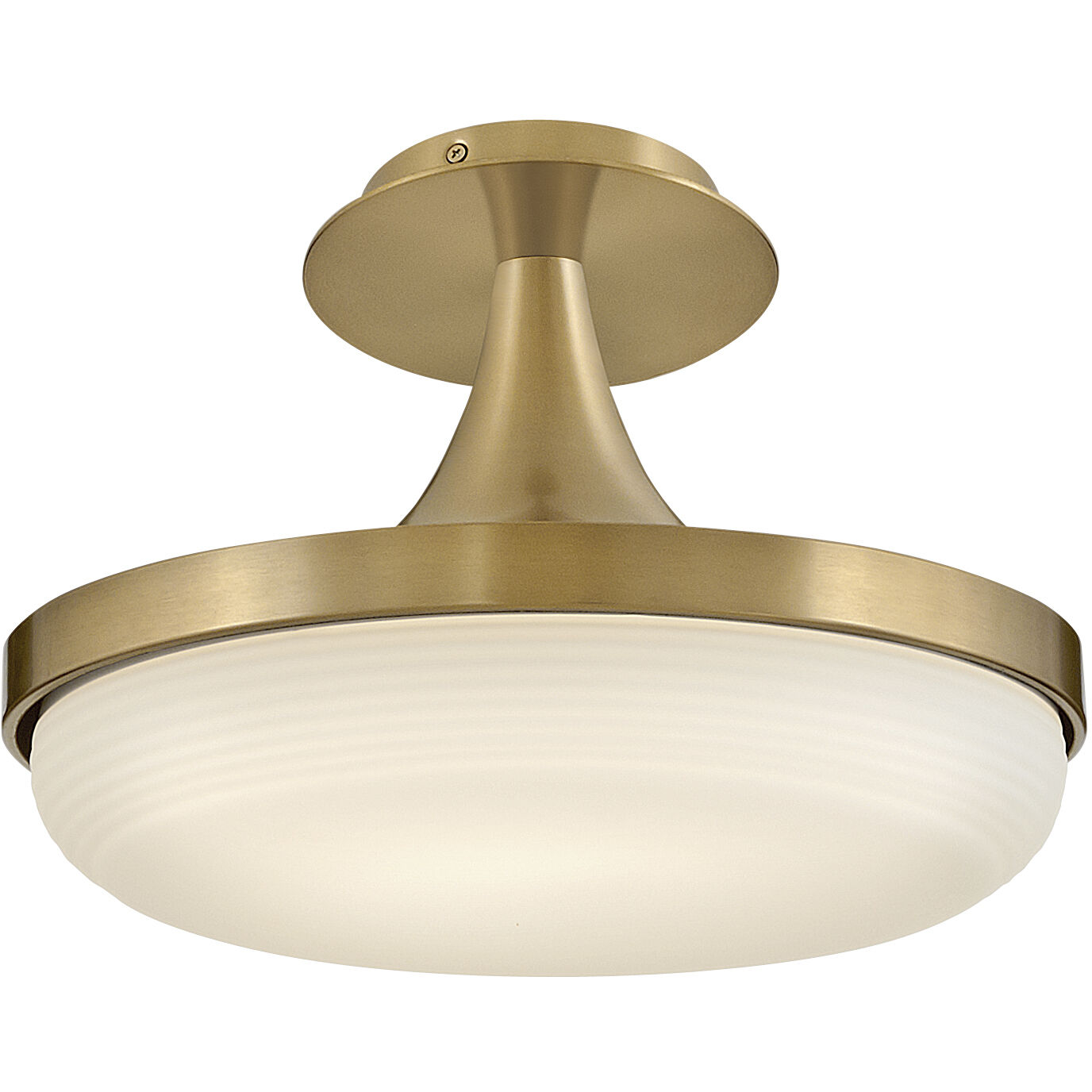 Elsa LED 14 inch Lacquered Brass Pendant Ceiling Light, Semi-Flush Mount