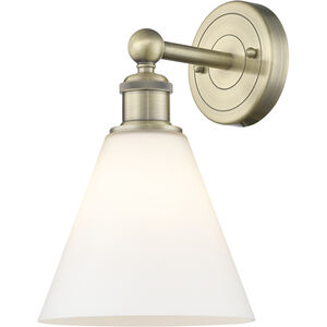 Berkshire 1 Light 8 inch Antique Brass and Matte White Sconce Wall Light