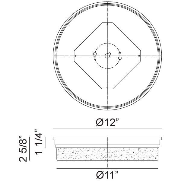Circian LED 12 inch Matte White Flush Mount Ceiling Light