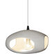 Radiance Collection 1 Light 12 inch Matte Black and Concrete and White Pendant Ceiling Light