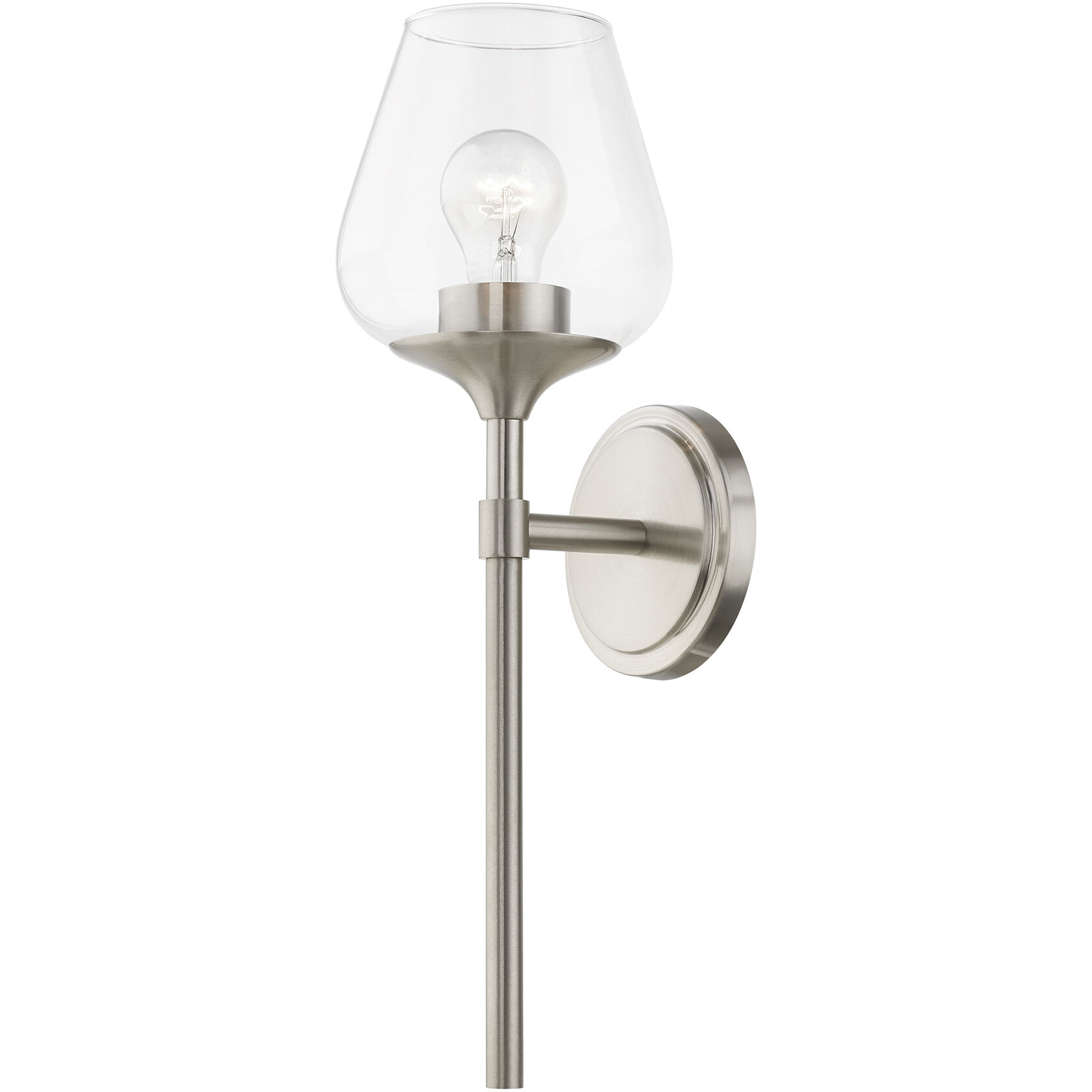 Willow 1 Light 6 inch Brushed Nickel Vanity Sconce Wall Light
