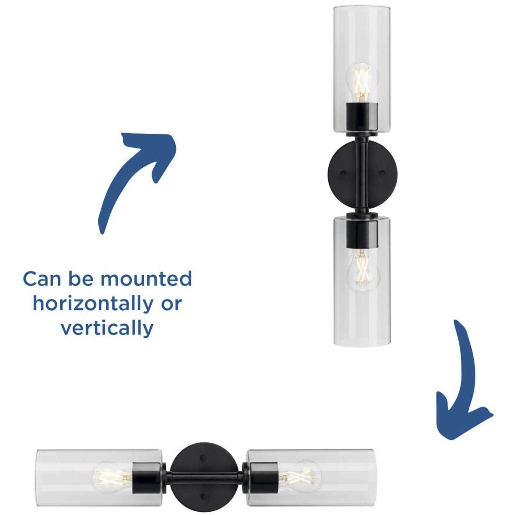 Cofield 2 Light 5.62 inch Matte Black Wall Bracket Wall Light