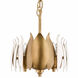 Petal Reign 8 Light 60 inch Brass Kisser Linear Pendant Ceiling Light