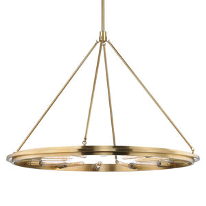 Chambers 12 Light 45 inch Aged Brass Pendant Ceiling Light