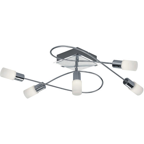 Dallas 5 Light 28 inch Brushed Aluminum Flush Mount Ceiling Light