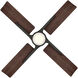 Cervantes 56 inch Oil Rubbed Bronze and Dark Walnut with Dark Walnut Blades Downrod Ceiling Fan in 2700K, Oil Rubbed Bronze Dark Walnut