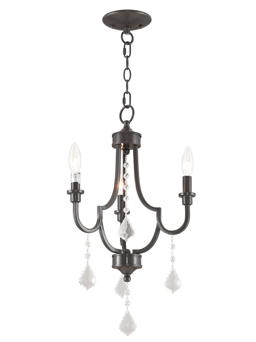 Glendale 3 Light 14 inch English Bronze Mini Chandelier Ceiling Light