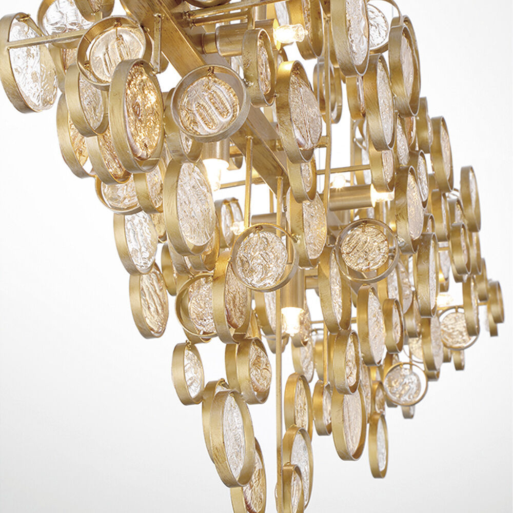 Trento Linear Chandelier Ceiling Light in Gold