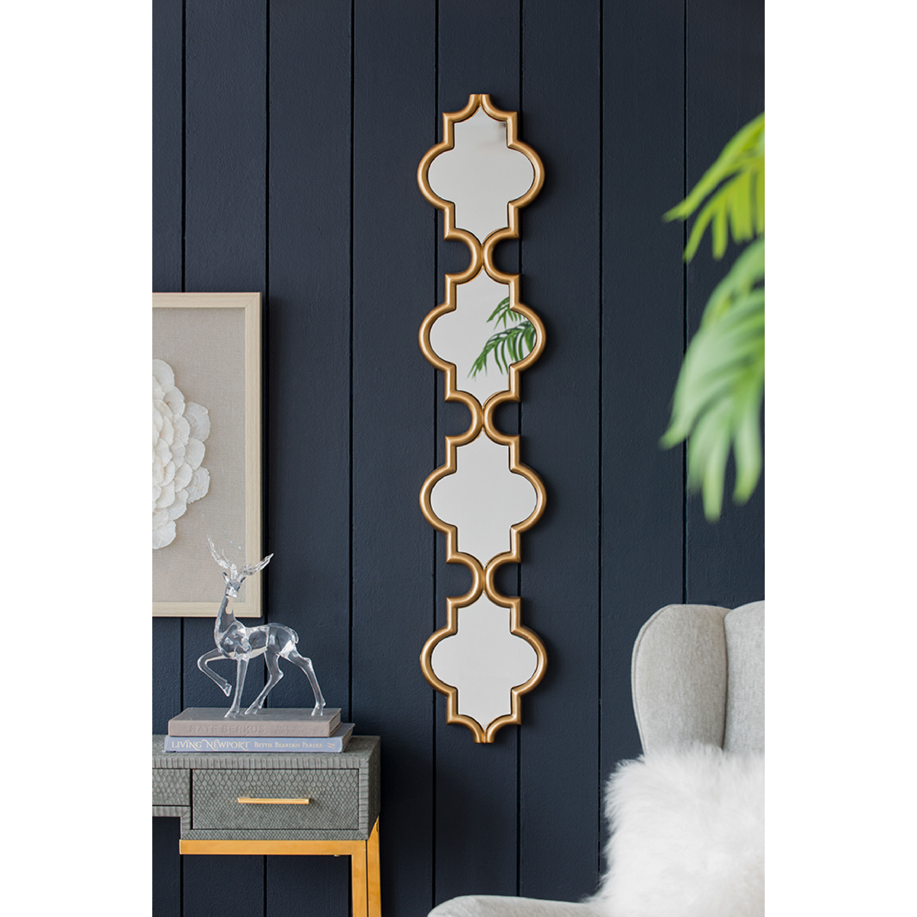 Madlyn 47 X 9.4 inch Gold Wall Mirror