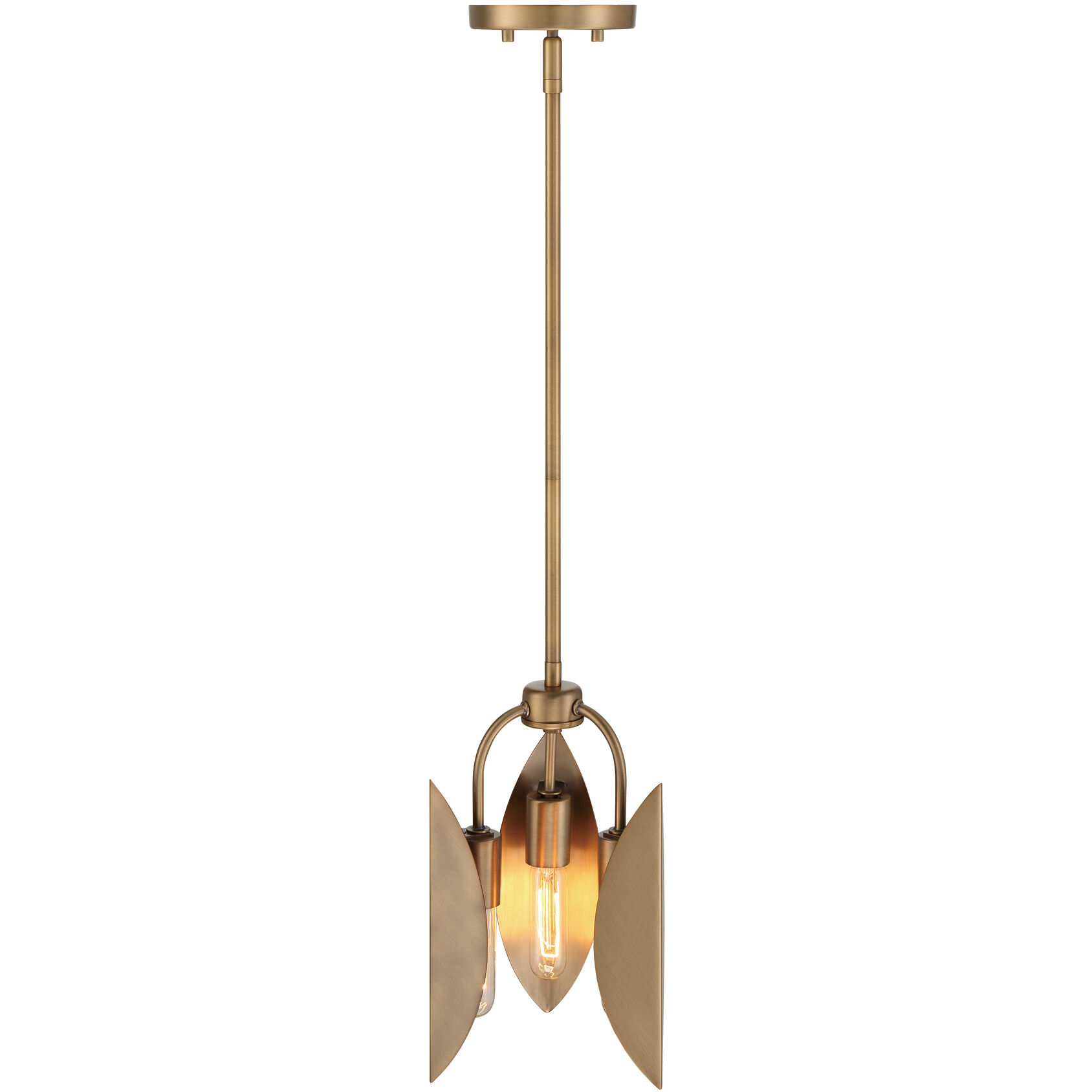 Eden 3 Light 8.5 inch Old Satin Brass Pendant Ceiling Light