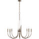 Summit 8 Light 32 inch Dark Brass Chandelier Ceiling Light