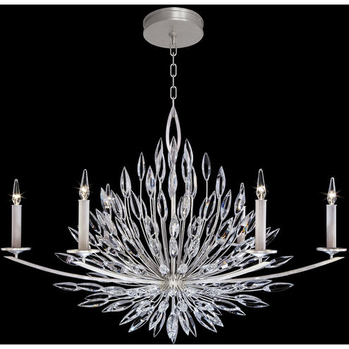 Lily Buds 6 Light 48 inch Silver Chandelier Ceiling Light