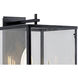Back Bay 3 Light 24.5 inch Matte Black Outdoor Wall Sconce