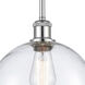 Ballston Large Athens LED 10 inch Polished Chrome Pendant Ceiling Light in Seedy Glass, Ballston