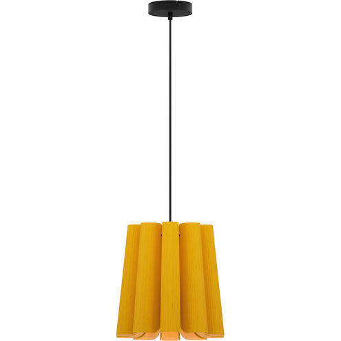 Renata 1 Light 12.6 inch Black Pendant Ceiling Light in Yellow/Ash, 13 in, WEP Collection