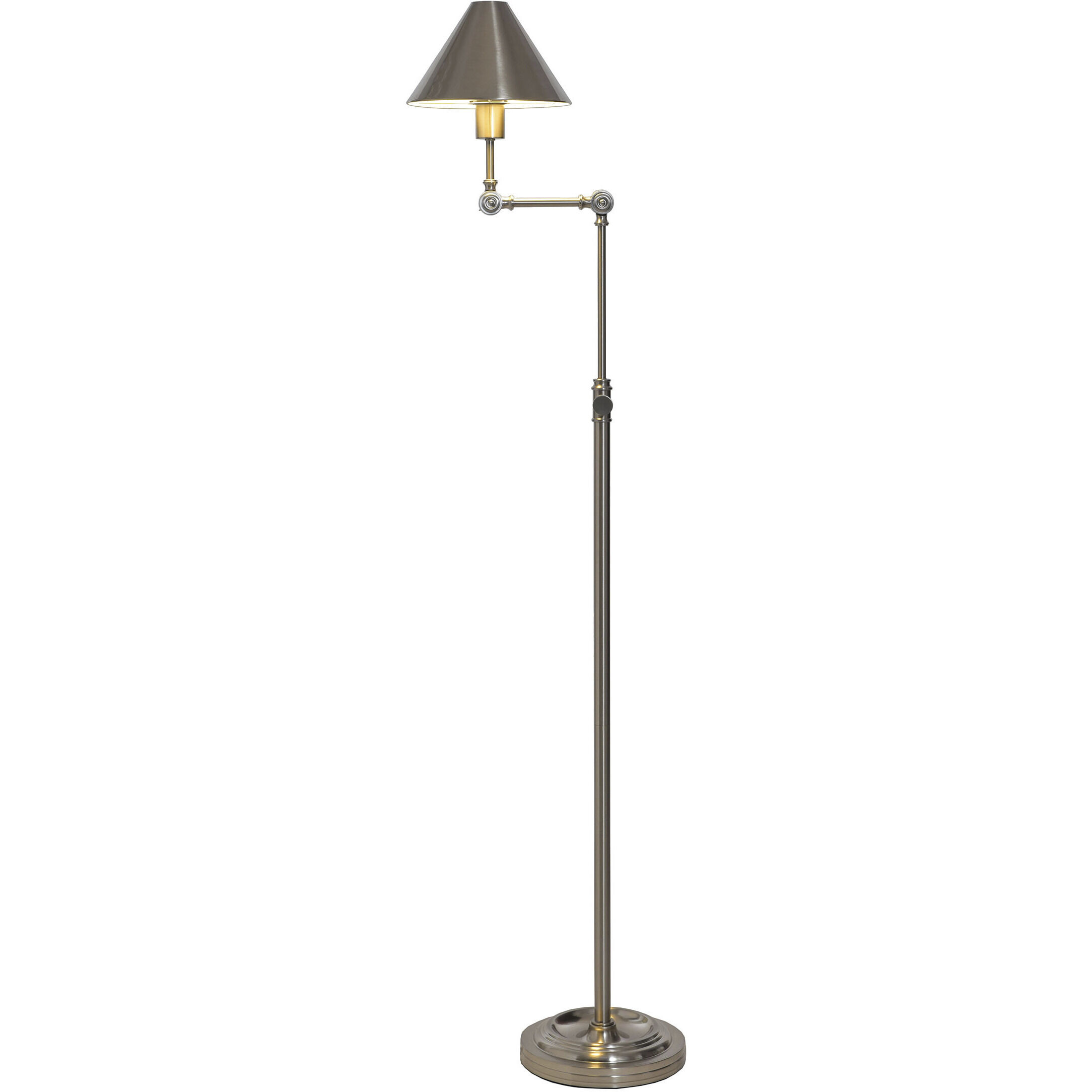 Arden 62 inch 60 watt Polished Nickel Floor lamp Portable Light