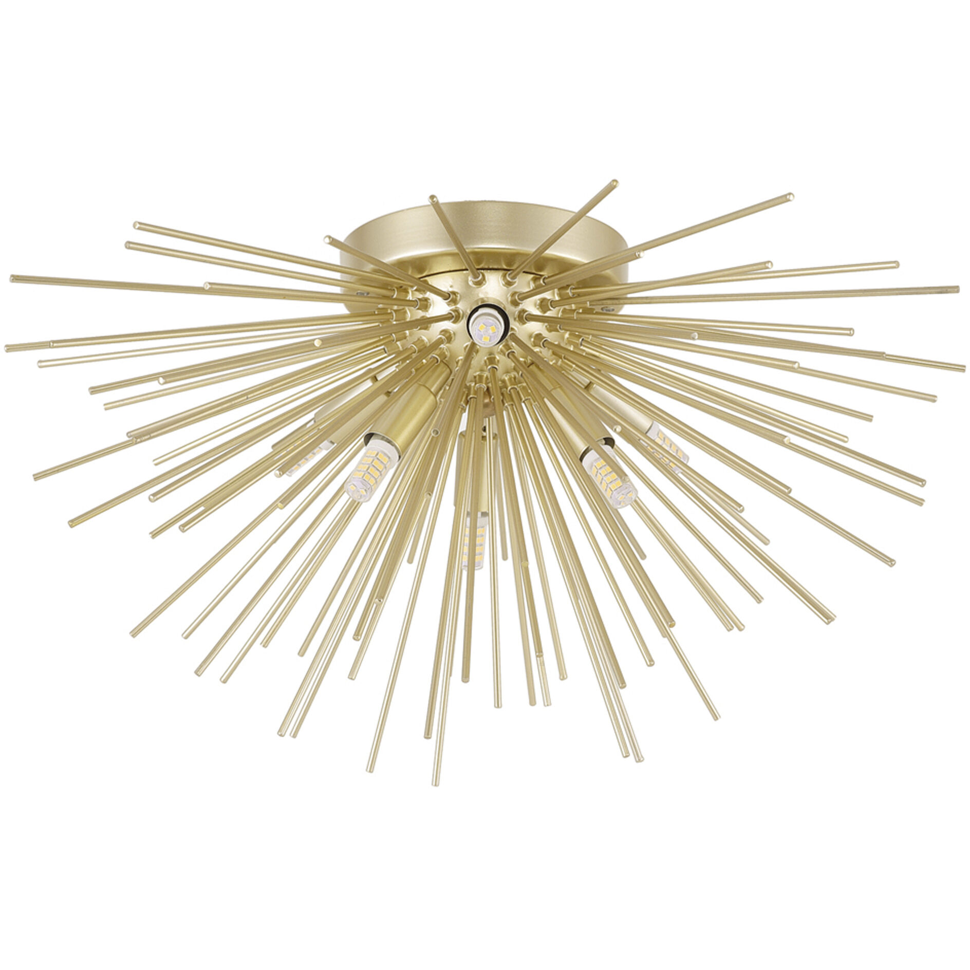 Savannah 6 Light 20 inch Gold Leaf Flush Mount Ceiling Light