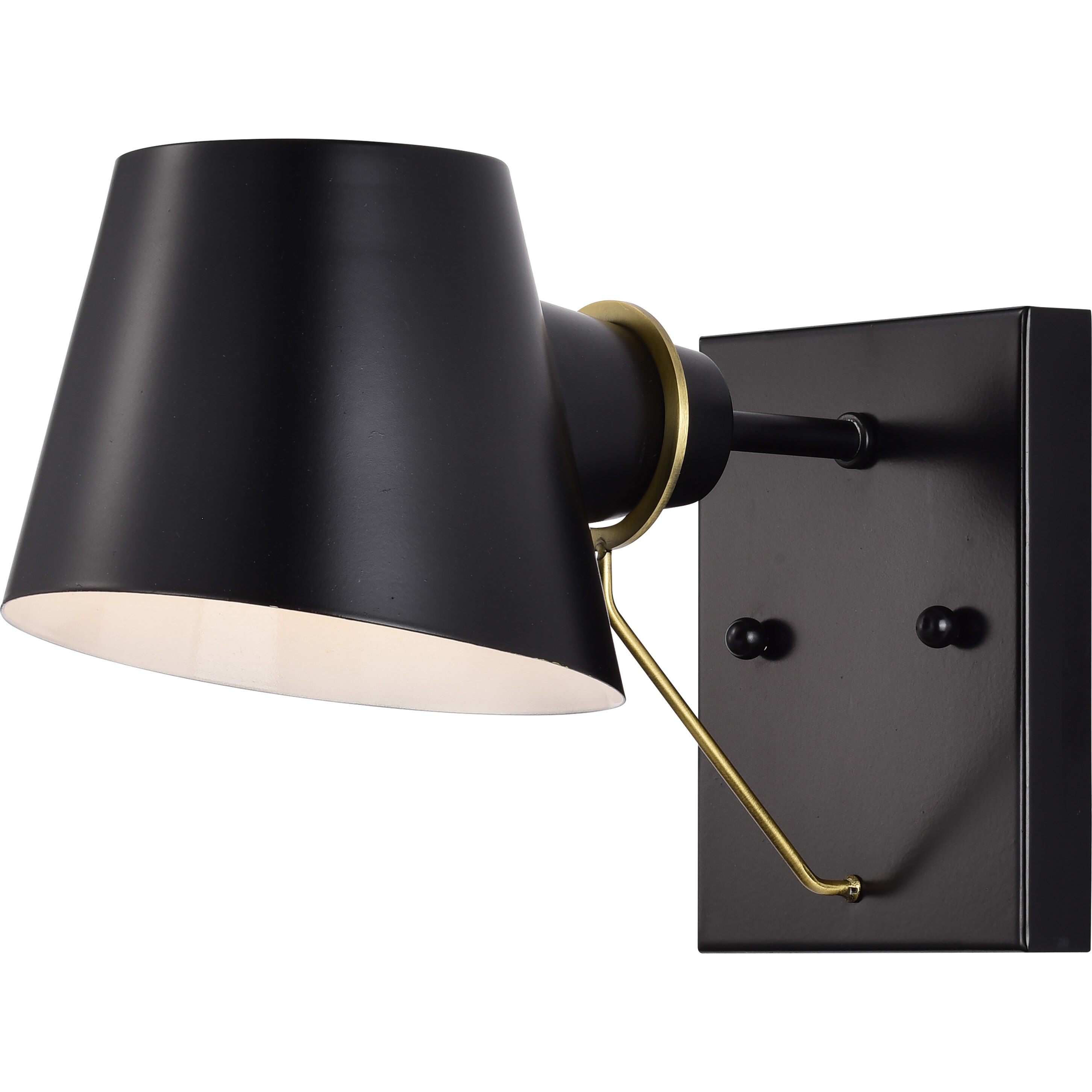 Baxter 1 Light 6 inch Black/Burnished Brass Bathroom Vanity Lights Wall Light