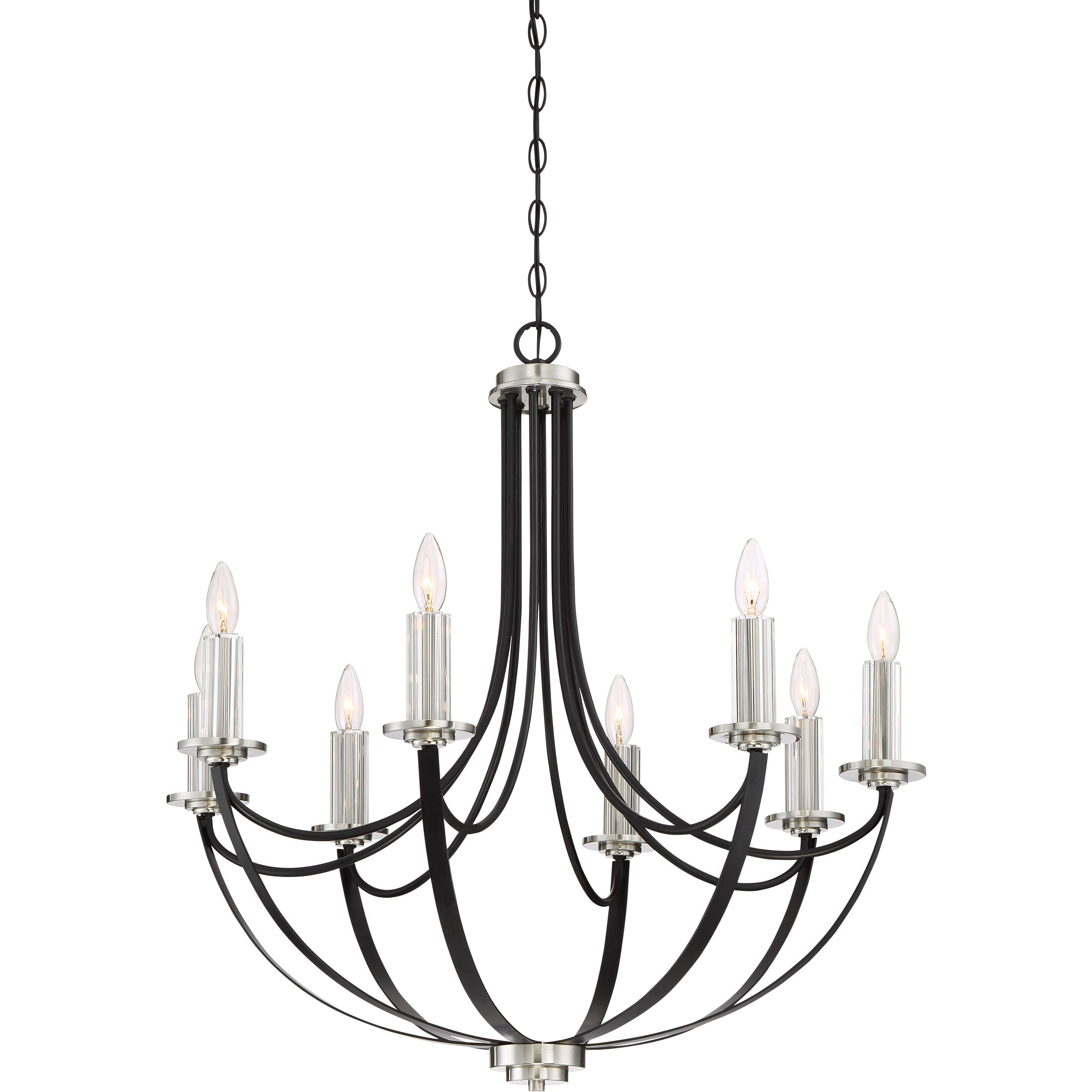 Alana 8 Light 30 inch Mystic Black Chandelier Ceiling Light