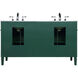 Park Avenue 60 X 22 X 35 inch Green Vanity Sink Set