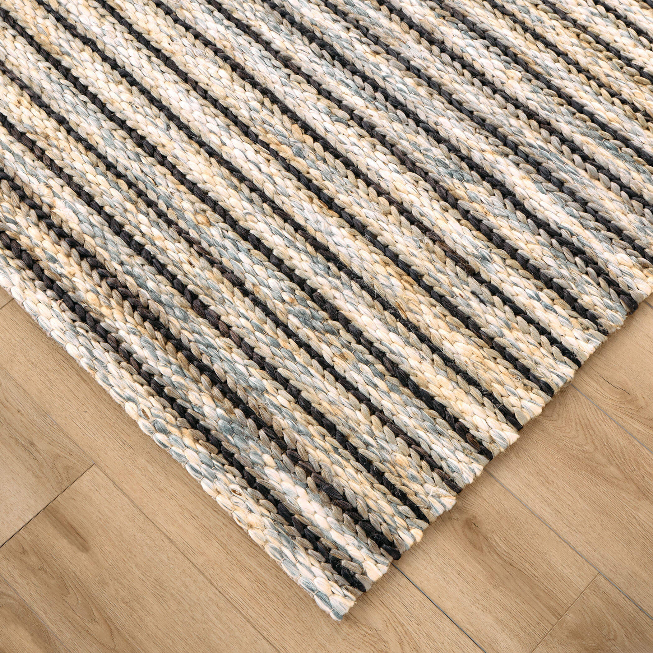 Natural Luxe 90 X 63 inch Blue Rug in 5 x 7