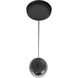 Monaco LED 10 inch Black+Smoky Pendant Ceiling Light