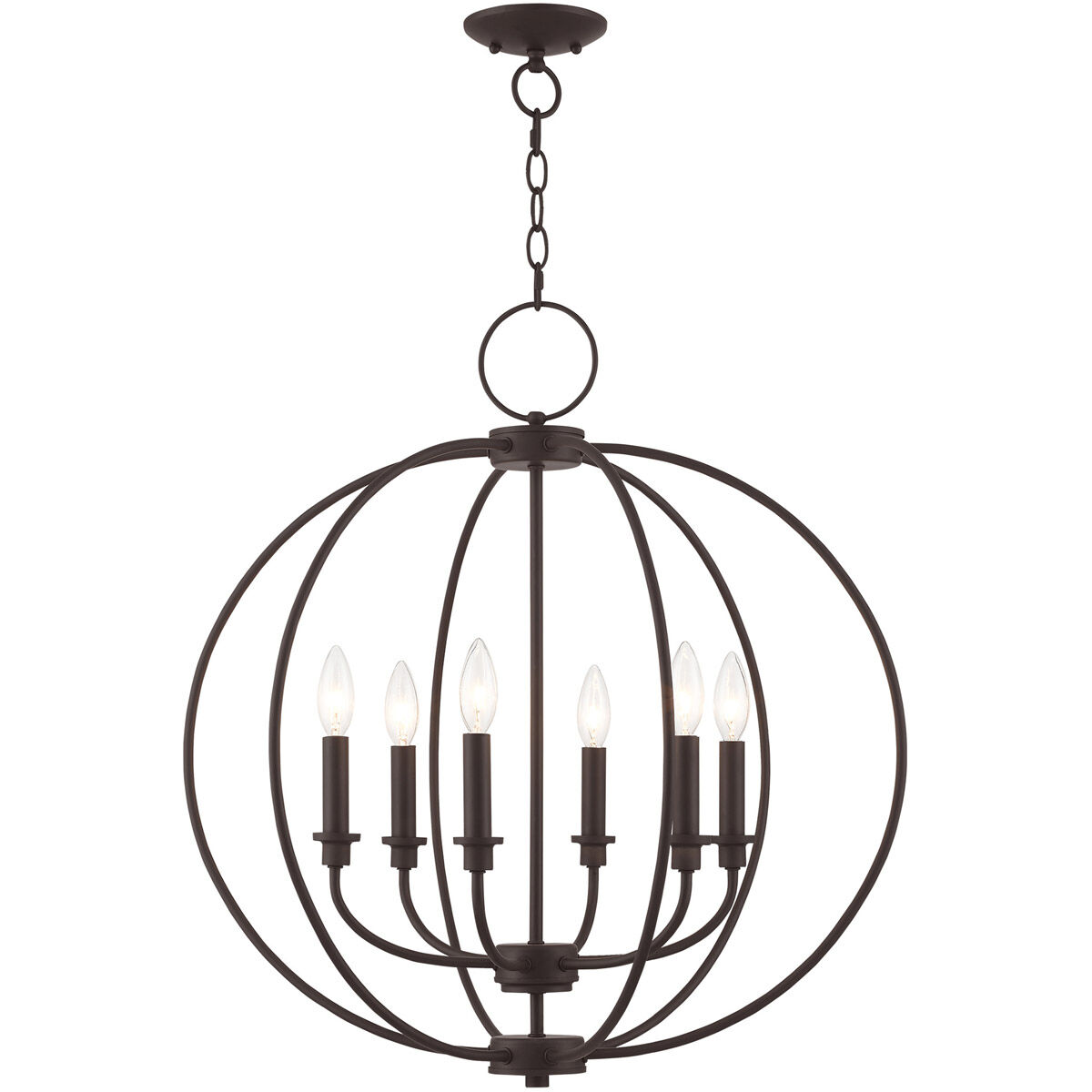 Milania 6 Light 25 inch Bronze Chandelier Ceiling Light
