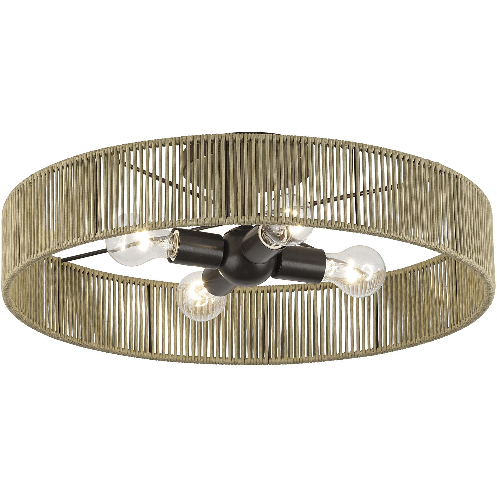 Goldiemesh 4 Light 22 inch English Bronze Semi Flush Mount Ceiling Light, Extra Large