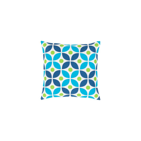 Miranda 22 X 22 inch Bright Blue and Grass Green Throw Pillow