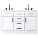Alden 54 X 35 inch White Bathroom Vanity Cabinet