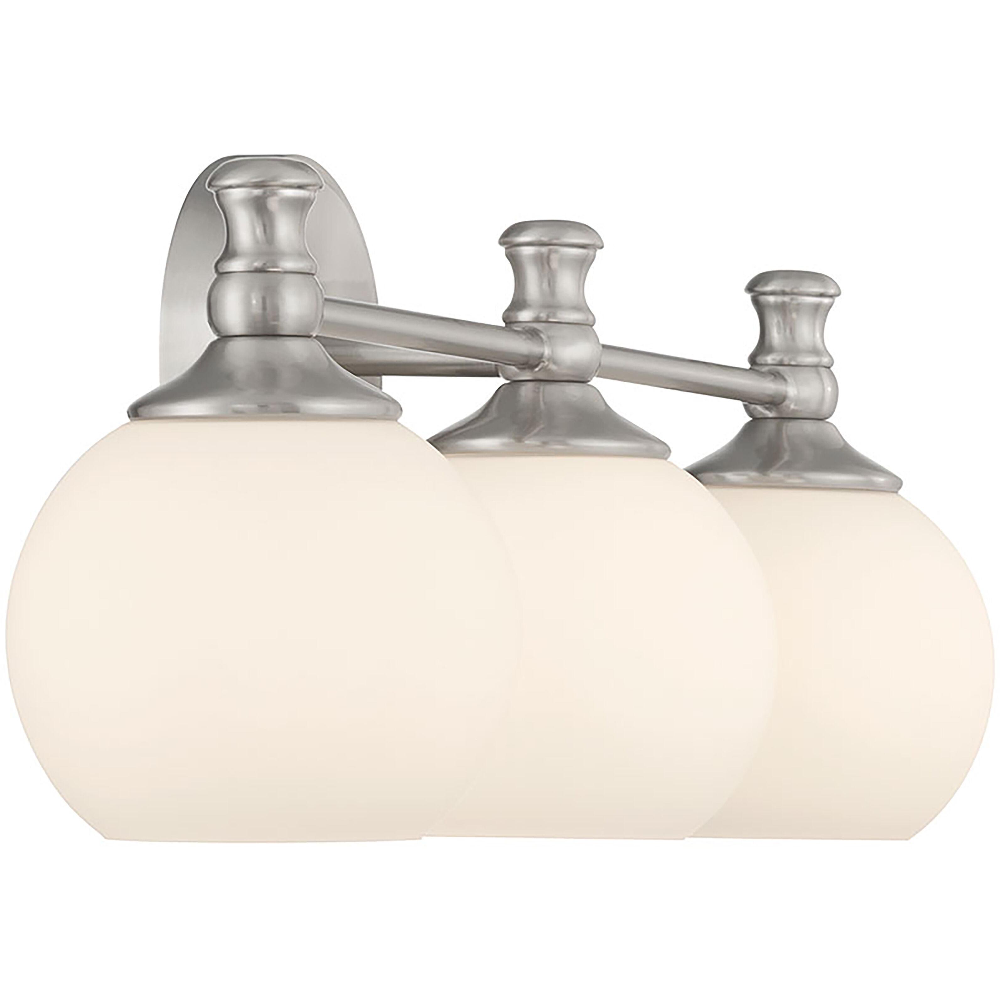 Orlisse 3 Light 23.5 inch Brushed Nickel Bathroom Vanity Light Wall Light
