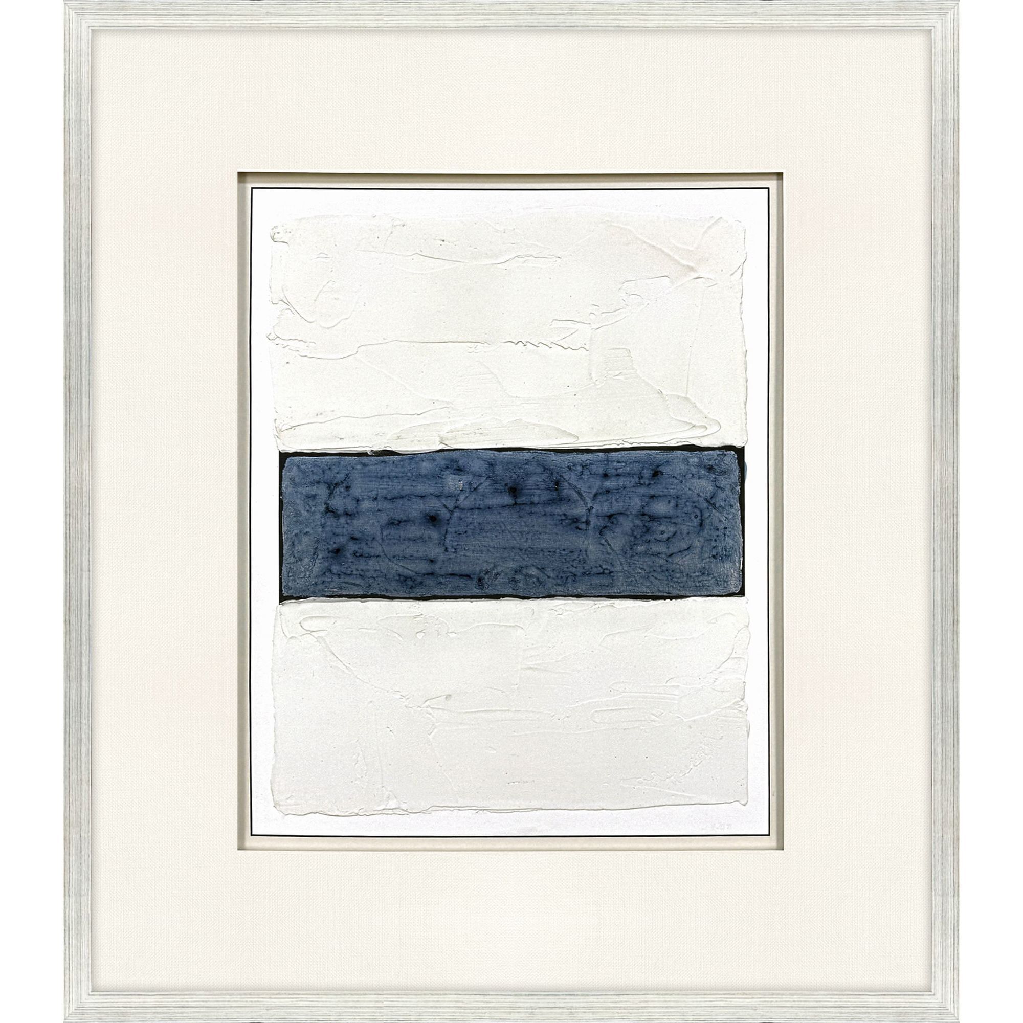 Indigo Framework Blue and Black and Metallic and White Framed Art, The Studio