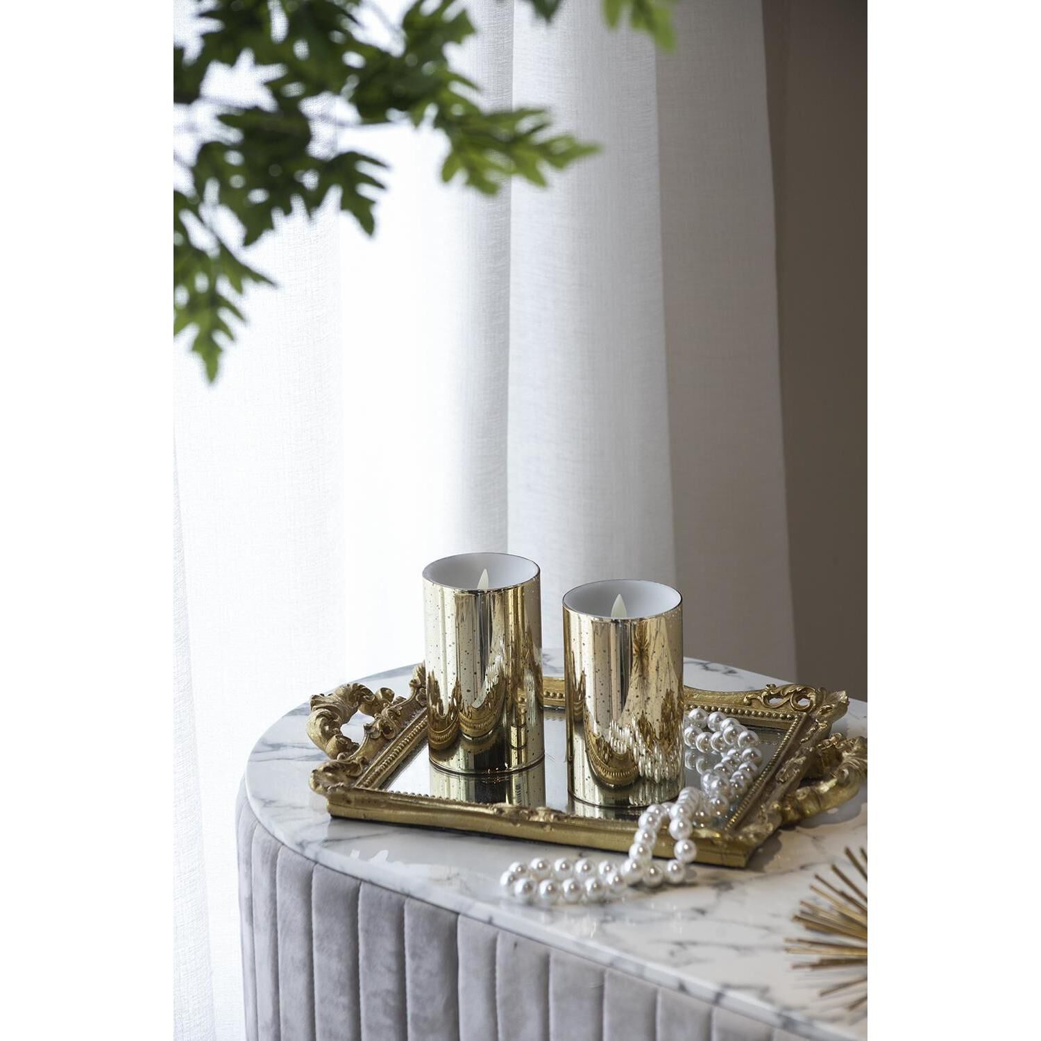 Speckled 5 X 3 inch LED Candle