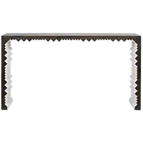 Nelson 60 X 14 inch Ebony Walnut and White Console in Ebony with White